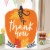 Big Dot of Happiness Fall Pumpkin Thank You Giant Greeting Shaped Jumborific Card 16.5 x 22 Perspective: back