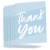 Big Dot of Happiness Dusty Blue Elegantly Simple - Guest Party Favors Thank You Cards 8 Ct Perspective: back