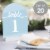 Big Dot of Happiness Dusty Blue Elegantly Simple Double-Sided 5 x 7  Cards Table Numbers 1-20 Perspective: back
