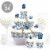 Big Dot of Happiness Hanukkah Menorah Holiday Party Cupcake Wrappers & Treat Picks Kit 24 Ct Perspective: back