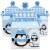 Big Dot of Happiness Winter Penguins Favor Holiday & Christmas Party Goodie Gable Boxes 12 Ct Perspective: back