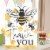 Big Dot of Happiness Little Bumblebee Thank You Giant Shaped Jumborific Card 16.5 x 22 Perspective: back