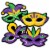 Big Dot of Happiness Colorful Mardi Gras Mask Decorations Masquerade Party Essentials 20 Ct Perspective: back