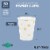 Blue Panda Party Paper Cups with Gold Square Confetti – Pack of 50, 9 oz Perspective: back