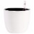 Self Watering Planter with Water Level Indicator (White, 7 in, 4 Pack) Perspective: back