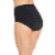 Jockey® Matte & Shine Seamfree® Full Rise Brief Women's Underwear - Black Stripes Perspective: back