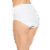 Jockey® Matte & Shine Seamfree® Full Rise Brief Women's Underwear - White Stripes Perspective: back