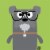 Bow Wow Schnauzer By Todd Art 18 X18 , Print On Canvas, Ready To Hang Perspective: back