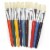 Creativity Street 7.5  Long Flat Stubby Beginner Paint Brushes 10 Per Pack 3 Packs Perspective: back