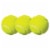 Champion Tennis Balls Yellow 3 Per Pack Set of 3 (CHSTB3-3) Perspective: back