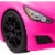 Barbie Convertible 2-Seater Vehicle, Pink Car with Rolling Wheels & Realistic Details Perspective: back