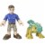 Jurassic World imaginext Camp Cretaceous Bumpy and Ben Figure Perspective: back