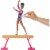 Barbie Gymnastics Playset: Brunette Doll with Twirling Feature, Balance Beam, 15+ Accessories Perspective: back