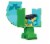 Minecraft Flippin Figs™ Creeper Charged Creeper Action Figure Perspective: back