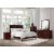 Lexicon Seabright Traditional Wood and Faux Leather Eastern King Bed in Cherry Perspective: back