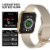 iTouch Air 3 Smartwatch: Silver Case with White Perforated Strap 40mm Perspective: back