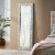 Woodworth Boho Handcrafted Painted Full Length Standing Mirror, Gray and White Perspective: back