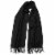 Collection 18 Solid Feather Soft Oblong Scarf - Black Perspective: back