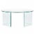 SAFAVIEH Bexon Tempered Glass Coffee Table Clear COF7301A-2BX Perspective: back