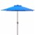 SAFAVIEH Outdoor Collection Ortega 9-Foot Tilt Crank Umbrella Pacific Blue Perspective: back