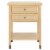 SAFAVIEH Ahab 2-Drawer 1 Shelf Accent Table Light Blonde / Gold Perspective: back