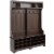 Pemberly Row 60  Hall Tree with 24 Cubbies in Espresso Perspective: back