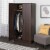 Pemberly Row Contemporary 32  Wardrobe Armoire in Espresso Perspective: back