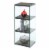 Pemberly Row Four-Tier Tower Bookcase in Gray Wood Finish Perspective: back