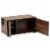 Bowery Hill Modern Walnut Brown Finished 2-Door Cat Litter Box Cover House Perspective: back