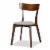 Bowery Hill Light Gray Fabric Upholstered Wood 4-Piece Dining Chair Set Perspective: back
