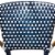 Bowery Hill Dining Side Chair in Navy and White (Set of 2) Perspective: back