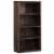 Home Square 4 Adjustable Shelves Wood Bookcase Set in Brown (Set of 2) Perspective: back