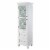 Home Square 2 Drawer Linen Tower Cabinet Set in White (Set of 2) Perspective: back