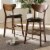 Bowery Hill 25  Counter Stool in Black and Brown (Set of 2) Perspective: back
