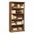 Home Square 2 Piece Wood Bookcase Set with 5 Shelf in Oiled Oak Perspective: back