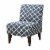 Bowery Hill Accent Slipper Chair in Blue Perspective: back