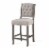 Home Square 3 Piece Upholstered Solid Wood Stationary Counter Stool Set in Gray Perspective: back