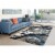 MDA Home Rhodes Cream/Blue Contemporary Polypropylene Area Rug - 3'5  x 5'5 Perspective: back