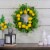 Northlight Lemons and Assorted Foliage Spring Wreath, Yellow and Green 20 Perspective: back
