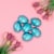 Northlight Set of 6 Metallic Blue Medium Size Easter Egg Decorations 3.5 Perspective: back