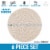 Zulay Kitchen Round Placemats Braided - Set of 6 - Ivory with Border Perspective: back