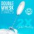 Zulay Double Whisk Milk Frother Handheld - Blizzard White Perspective: back