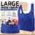 Zulay Kitchen Reusable Grocery Bags - 5 Pack (Black Green Gray Red Teal) Perspective: back