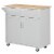 Modern Wooden Rolling Kitchen Island Storage Cart Serving Trolley w/ Towel Rack Perspective: back