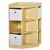Space-Efficient Kids Storage Organizer for Small Bedrooms, Corner Shelf, Natural Perspective: back