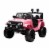 12V Battery Powered Kids Ride On Car Off Road Truck Toy w/ Parent Remote, Pink Perspective: back