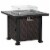 34 Propane Fire Pit Table 50,000 BTU Gas w/ Wind Guard, Lava Rocks Perspective: back