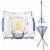 Outdoor Batting Practice Set w/ 120 Ball Collector & Beginner Tee Stand, Blue Perspective: back