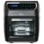 12 QT Countertop Oven Air Fryer Toaster Roast Broil Bake Dehydrate, 1700 W Black Perspective: back