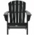 Outside Patio & Backyard Lounge Adirondack Chair w/ Ergonomic Design, Black Perspective: back